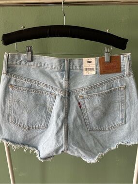 Levi's 501 Light Wash High-Rise Denim Cutoff Shorts
